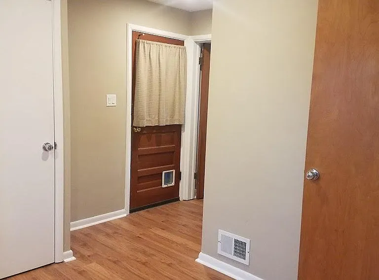 back door to attached garage