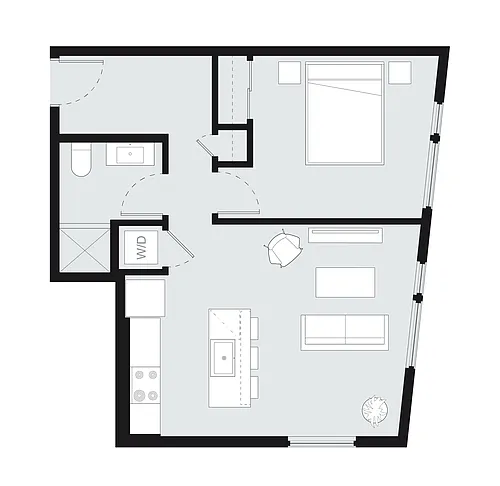 Floor plan One Bedroom Style G