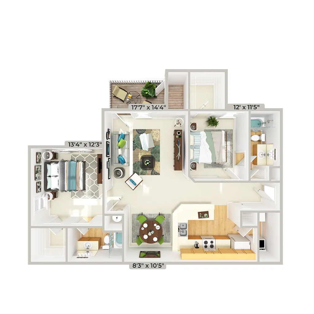 Floor plan B - Laurel