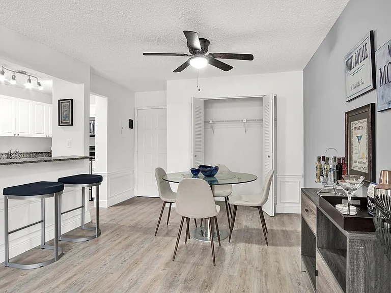Model Unit 119 - Large Dining Area with Ceiling Fan