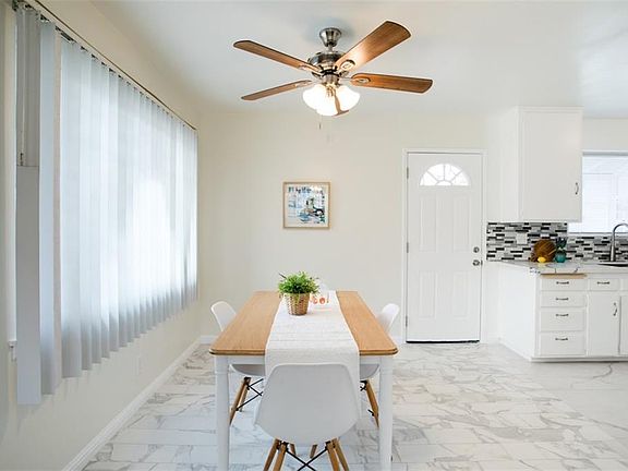 Dining Area and Kitchen with side entrance