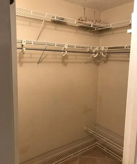 Master bedroom walk in closet