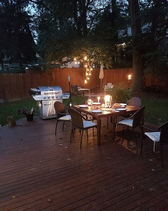 Back deck/stone patio