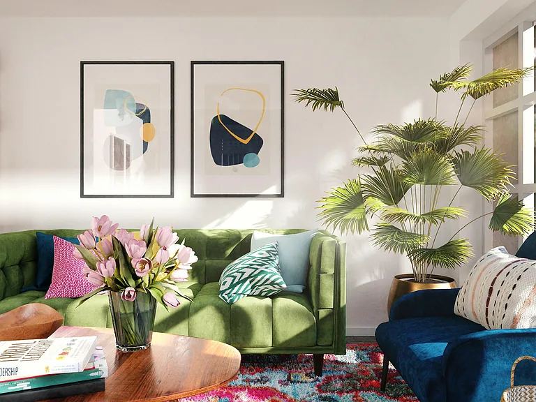 Spacious Living Room with Modern Furniture