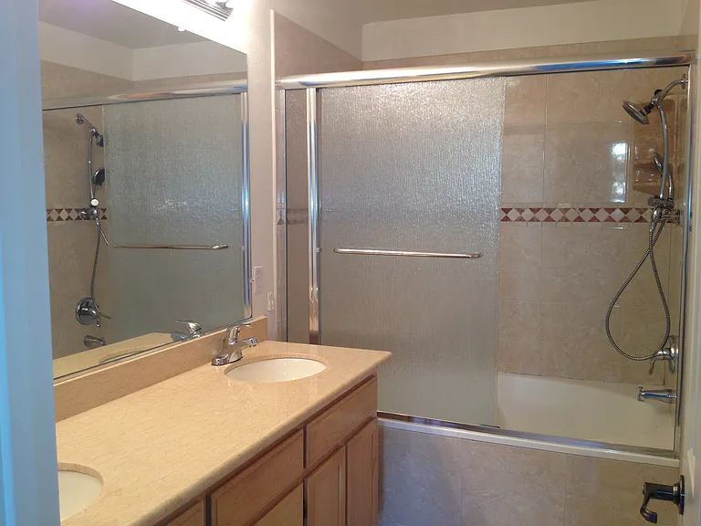 Master bath with sit-in tub