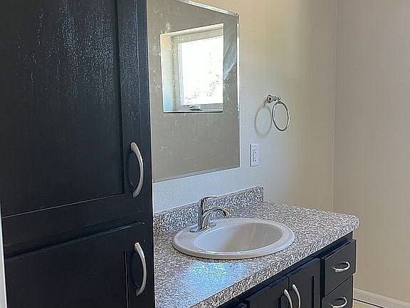 Bathroom with linen closet