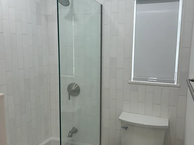 Bathroom with glass shower