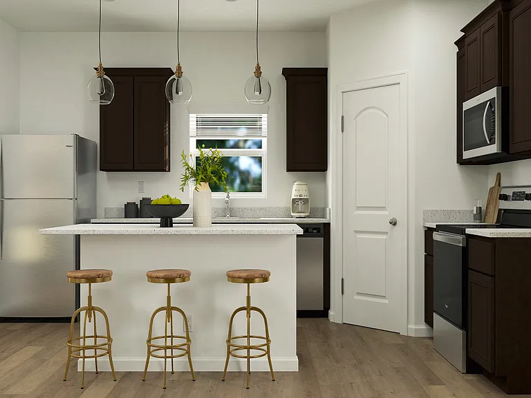 Kitchen with a beautiful island.
