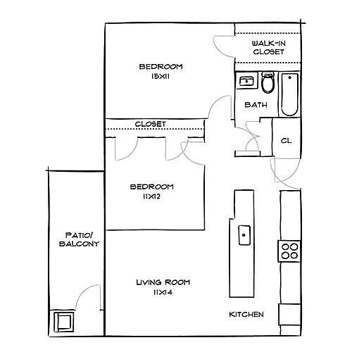 Floor plan B1 - Redwood