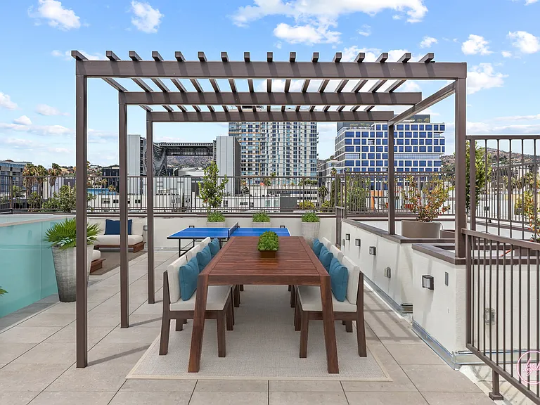 Rooftop Deck with Panoramic Views of Hollywood and Los Angeles -Osbourne Floor Plan