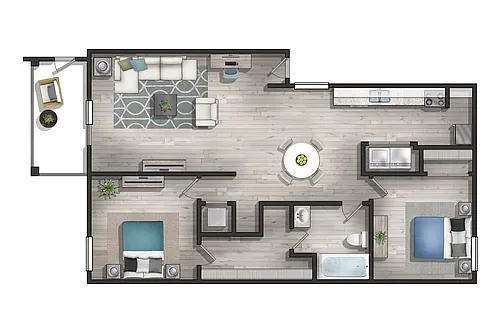Floor plan The Midtown Renovated