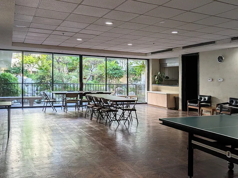 View of water feature from recreation room