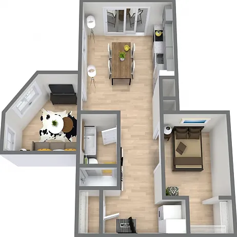 1 Bedroom Floor Plan 1 Bedroom Floor Plan