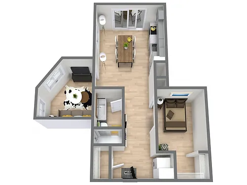 Floor plan APT | 1BED1BATH-C
