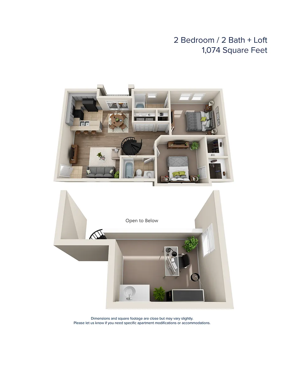 Floor plan 2x2 Loft Classic
