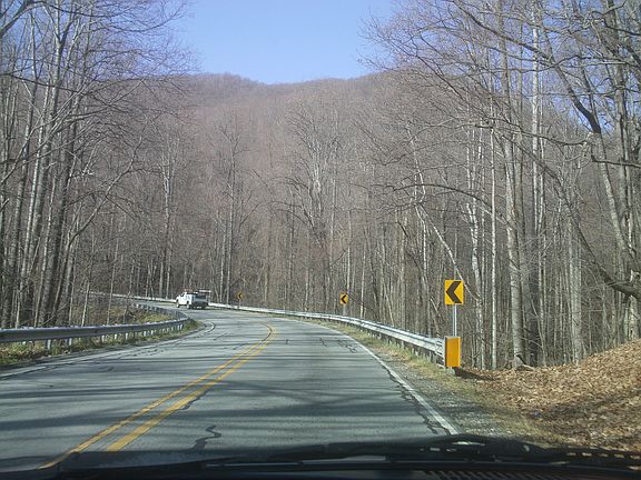 Climbing up Roaring Gap