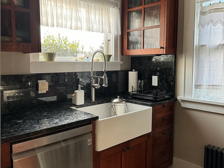 farm sink, dishwasher