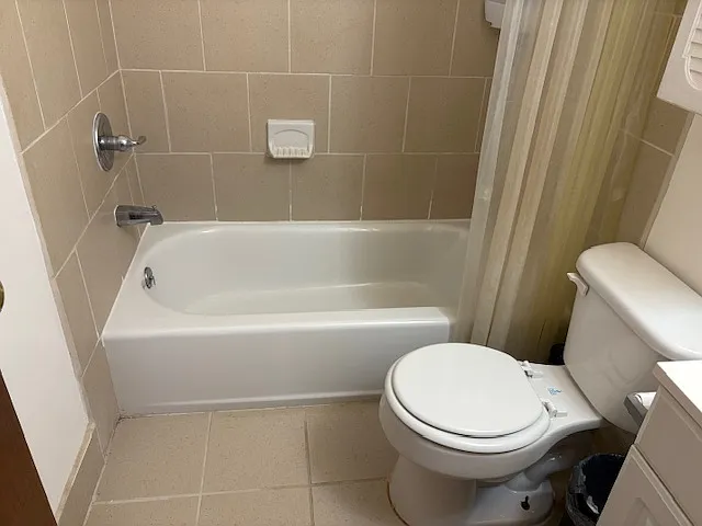 Tub with shower