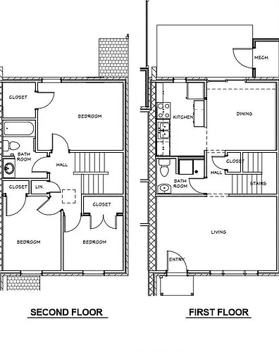 Floor plan 3 Bedroom Townhouse