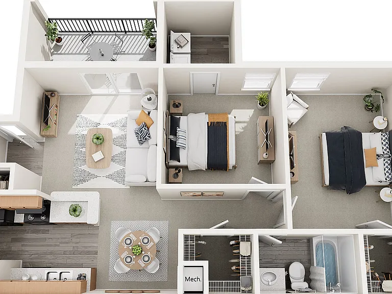 Two Bedrooms/One Bathroom, 845 sqft Two Bedrooms/One Bathroom, 845 sqft