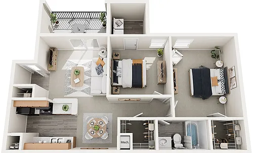 Floor plan B1 Two Bedroom