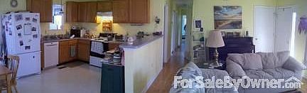 L - R Kitchen, hall, Living Room
						:
						Going down the hall, bathroom on the left, next left Master BR, 2 BR on Right