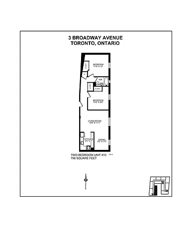 Floor plan 2 Bedroom 2 Bed 1 Bath
