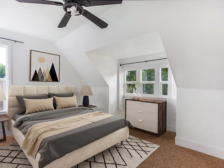 Bedroom 3. This image shows a virtually furnished space. Bedrooms come unfurnished.