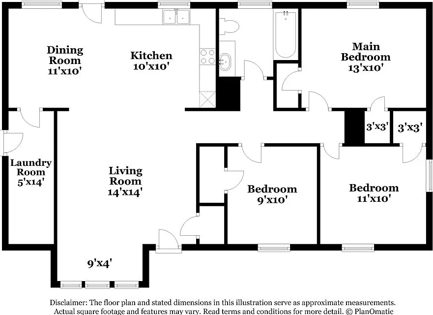 3 bed, 1.0 bath, 1170 sqft, $1,710 — Photo 2