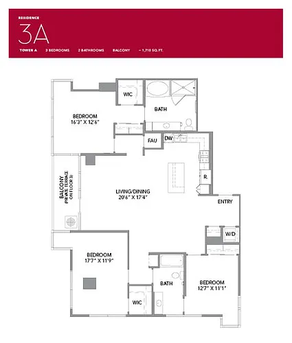 Floor plan 3A