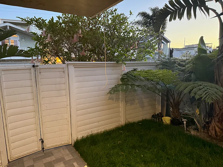 Backyard patio area