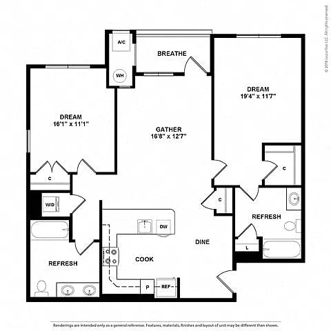Floor plan 2Y w/ Balcony