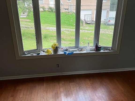 Bay window in living room 