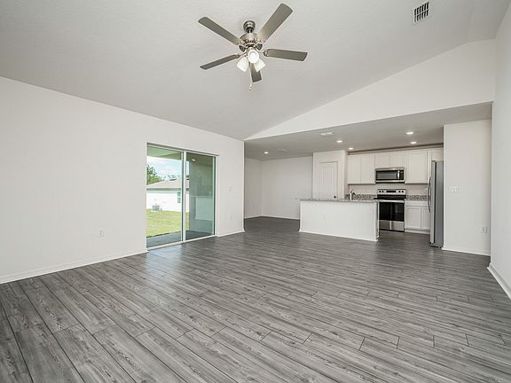 The entertainment space is all open-concept