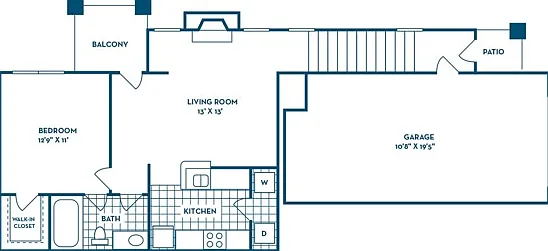 1 Bedroom | 1 Bath | 692 SF | Attached Garage 1 Bedroom | 1 Bath | 692 SF | Attached Garage