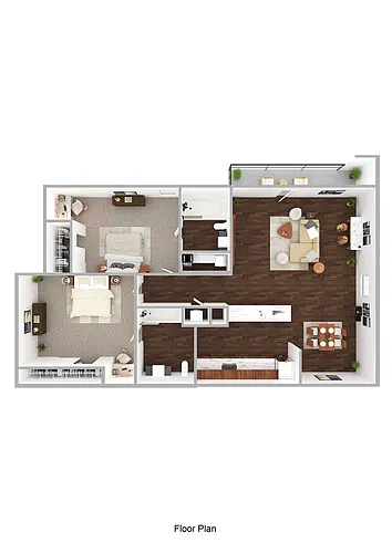 Floor plan B1 - 2X2