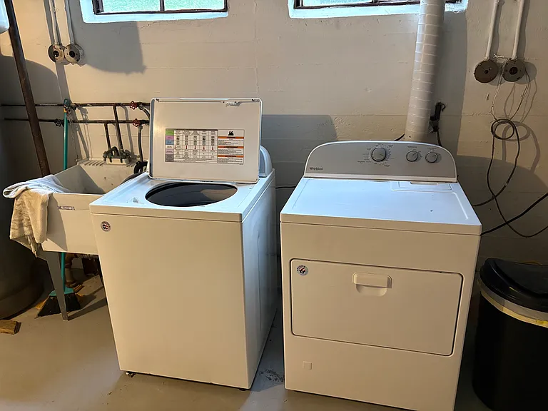 Free laundry in basement