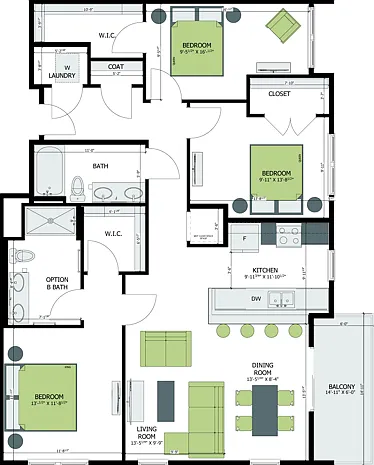 Three Bedroom | Two Bathroom Three Bedroom | Two Bathroom