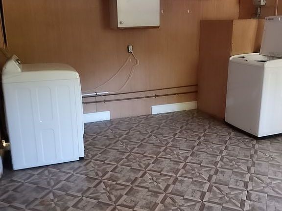 Large laundry room.