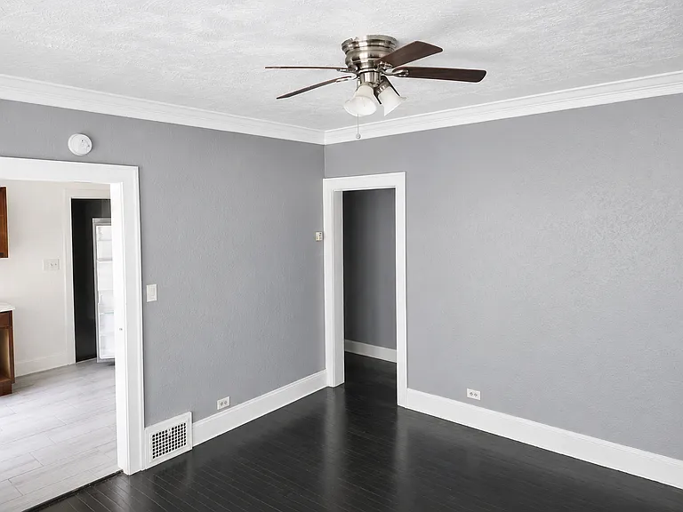 Living / Dining Area with Ceiling Fan