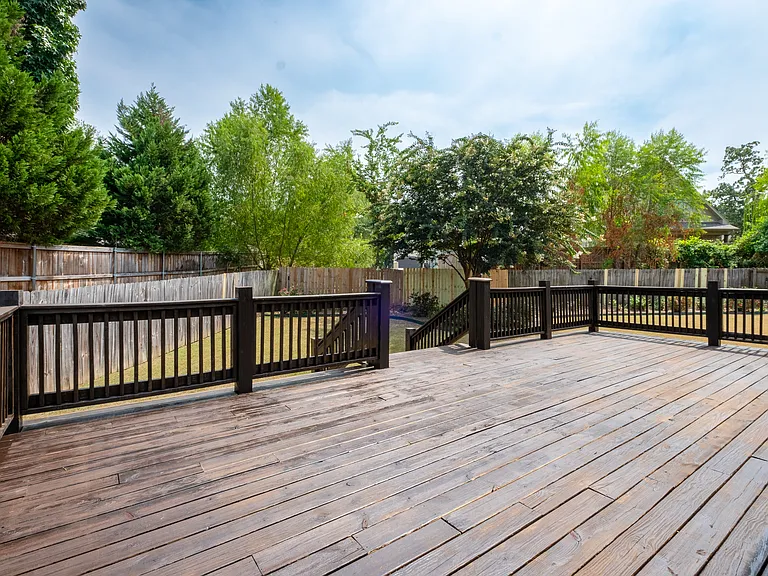 Quiet back yard.