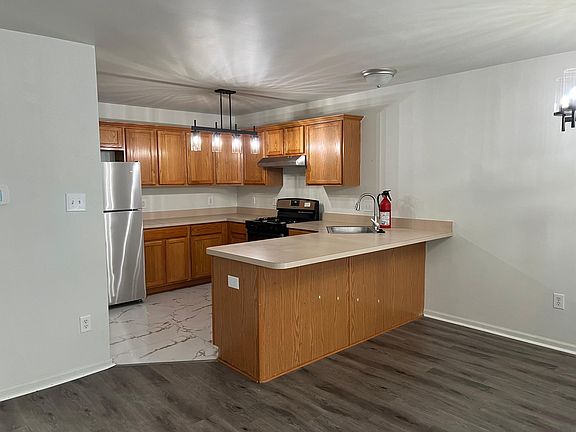 spacious kitchen with matching appliances and lots of counter space