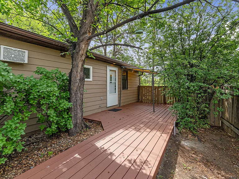 Private entry with deck/patio space
