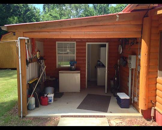 Side entrance covered porch