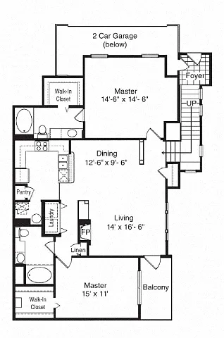Floor plan B2 Attached Garage Included