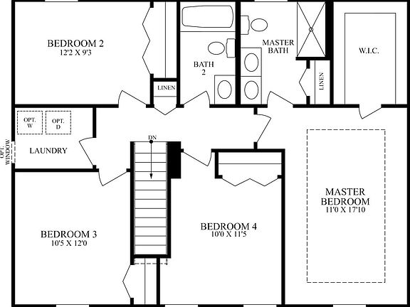 Elevation A - 2nd Floor