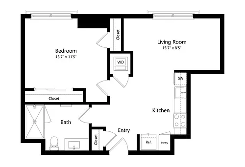 Floor plan 1N1