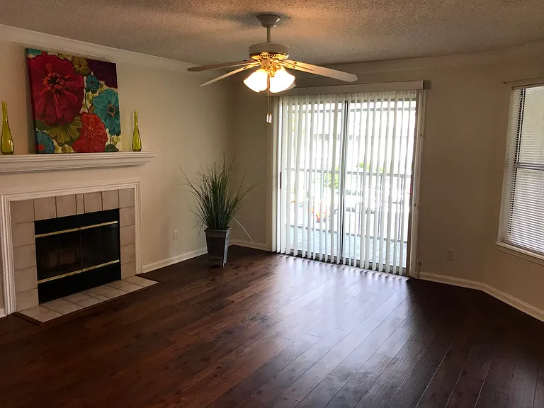 Living room with hardwood floor