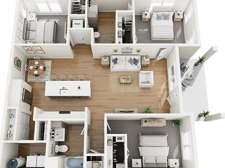 Floor Plan C1 | Echelon at Charlotte | Apartments in Charlotte, NC Floor Plan C1 | Echelon at Charlotte | Apartments in Charlotte, NC