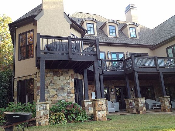 Rear view, east side